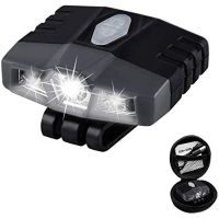 【lz】❆►  Ultra brilhante mini mãos livres cree led clipe na luz do tampão-recarregável à prova drechargeable água chapéu luz lanterna farol para o acampamento de pesca