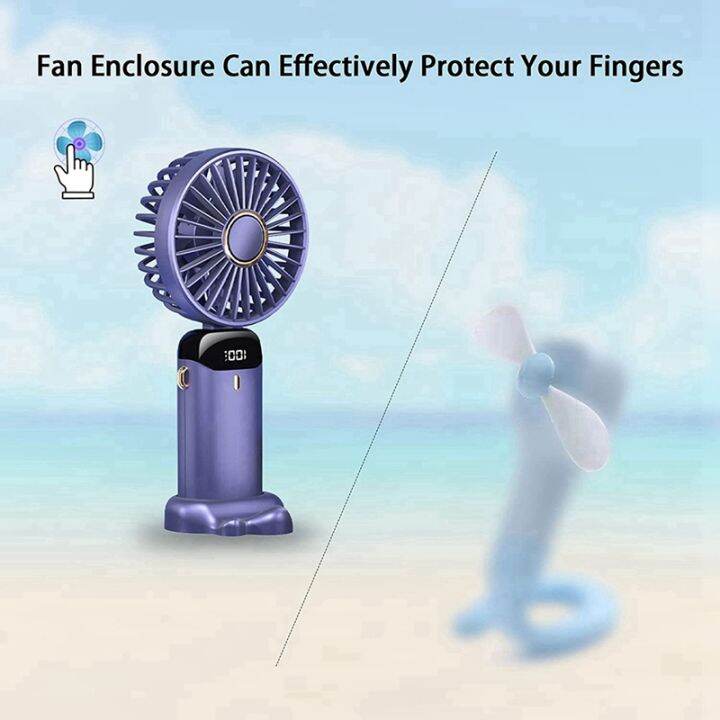 handheld-fan-portable-fan-5000mah-rechargeable-5-speeds-with-led-display-90-adjustable