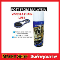 Visbella Chain Lube 450ml น้ำมันหล่อลื่นโซ่ น้ำมันหยอดโซ่ น้ำมันโซ่ น้ำมันหยอดโซ่ Chain lube สำหรับหล่อลื่นโซ่ ทุกชนิด บิ๊กไบค์ big bike สเปรย์หล่อลื่นโซ่ เคลือบโซ่รถ มอเตอร์ไซค์ บิ๊กไบค์ จักรยาน ขนาด 450 ml. T0635