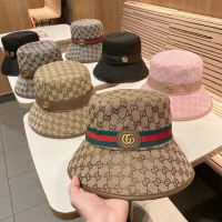 Gu Cci Basin Hat Fisherman Hat Cartoon Bow Foreign Style Men and Women Thickened Sunscreen