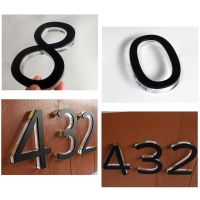 【LZ】☒  Crystal House Number 0-9 Letter A-Z Acrylic Plate Modern Outdoor Hotel Door Plates Home Number Address Sign