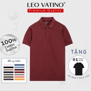 Áo polo nam Supima Cotton 100% Leo Vatino Phân phối độc quyền phối cổ áo