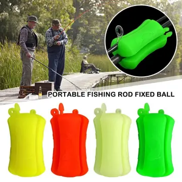 Portable Fishing Rod Fixed Ball, Rubber Clip For Fishing Pole, Elastic  Silicone Beam, Fishing Accessories