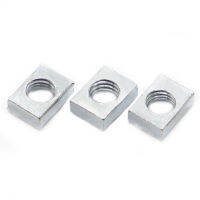 5-50pcs Square Nut M3 M4 M5 M6 M8 เหล็กคาร์บอนชุบสังกะสีบางรูปสี่เหลี่ยมผืนผ้า Nuts Slider สำหรับโปรไฟล์อลูมิเนียมอุปกรณ์เสริม-cijiha