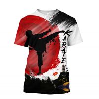 Japan Training T-shirt Mens 3d Karate Printed Tee Tops Oversized Short-sleeved High-quality Sportswear Men Quick-drying T Shirt