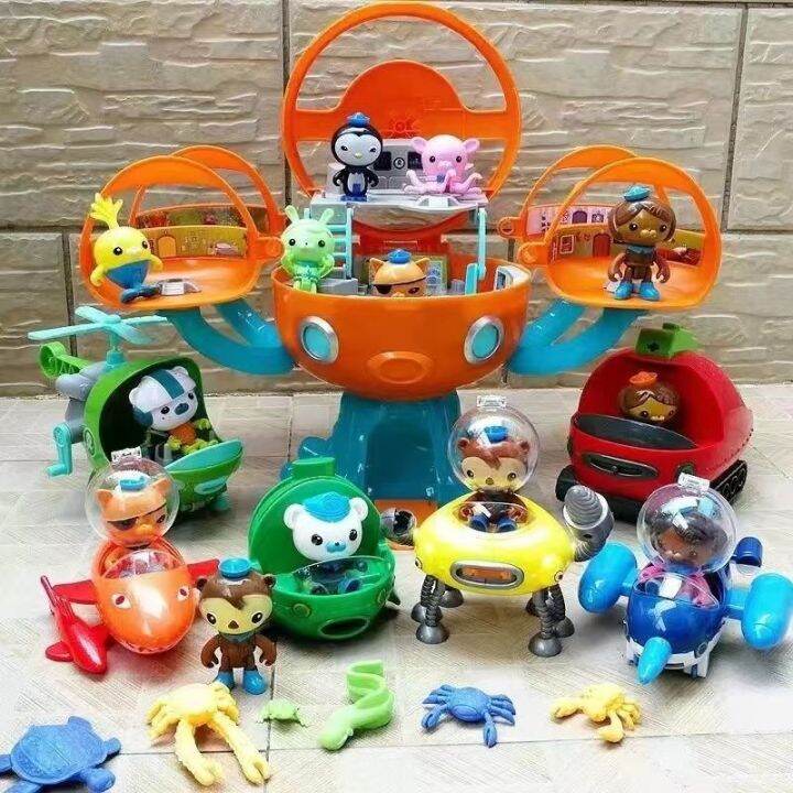 New Octonauts Toy Octopus Castle Ship Set 8 Team Tiger Shark Ship Crab