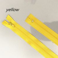 10 pcs. 10-60 cm (4-24 inches) yellow Nylon Zippers Tailor Sewer Craft Crafters Door Hardware Locks Fabric Material