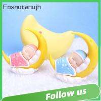 FOXNUTANUJH สีฟ้า/สีชมพู ตุ๊กตาพระจันทร์เด็ก พลาสติกทำจากพลาสติก ฟิกเกอร์ของเล่น น่ารักน่ารักๆ เครื่องประดับนางฟ้า การจัดสวนขนาดเล็ก