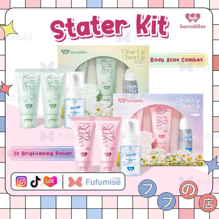 BARENBLISS Clean Up Glow Up SelfCare Travel Kit Mini Size BNB Body