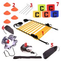 Football Training Set Resistance Umbrella Agile Ladder Sign Disc Speed Agility Training Kit Sports Footwork Accessories Training Equipment