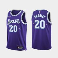 High quality basketball clothes NBA Los Angeles embroidered purple jersey No. 20 city tram Retro Platinum version of the basketball uniform for mens 75th anniversary of the new season