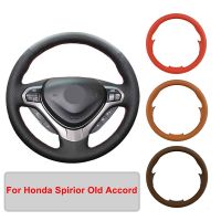 Hand-stitched Artificial Leather Car Steering Wheel Cover For Honda Spirior OId Accord Original Steering Wheel Braid Steering Wheels Accessories