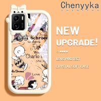 เคส Chenyyka สำหรับ VIVO Y15s Y15a Y01เคสลายการ์ตูนสนูปี้สีสันสดใสเคสเลนส์กล้องถ่ายรูปลายสัตว์ประหลาดน้อยน่ารักเคสความคิดสร้างสรรค์โปร่งใสเคสกันกระแทกแบบใสนิ่มปลอกซิลิโคน