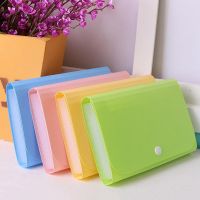 1 Piece Candy Color Papers Pocket Bill For Papers Creative School Cute Accordion A6 Plastic File Bag Folder