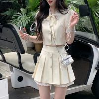 Super fairy choli pleated skirt two-piece outfit in the summer of 2023 new pure wind can salt sweet dress female