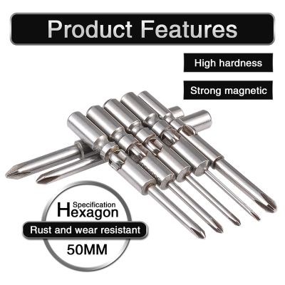 HOEN 11pcs Cross Phillips Magnetic Screw Bit Round Shank Drill Bits Quick Change Screwdriver For DC Powered Electric Screwdriver Screw Nut Drivers