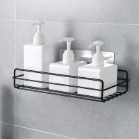 ㍿ Bathroom Shelf Corner Storage Rack Organizer Shower Wall Shelf Adhesive No Drilling Iron Kitchen Bathroom Shelve