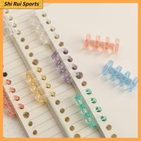 SHIRUI 10PCS สีสัน พลาสติก วงกลม สำหรับนักวางแผนโน้ตบุ๊ก วงแหวนแผ่นขยาย เครื่องผูกใบหลวม หวีหนามเข้าเล่ม วงแหวนหนังสือ 4 แหวน