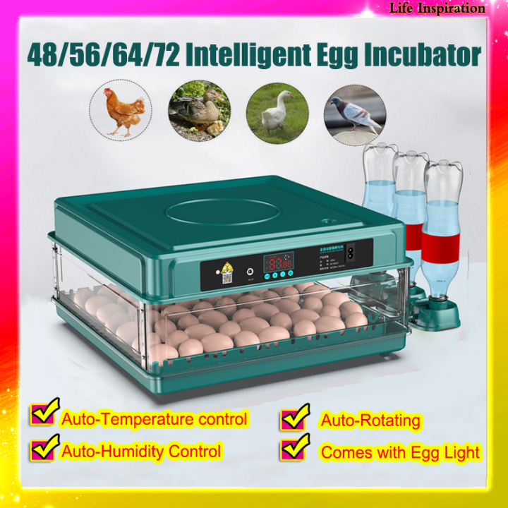 【On Stock】6/12/24/38/64/96Eggs Fully Automatic Digital Incubator