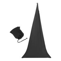 Speaker Stand Cover, DJ Speaker Stand Tripod Scrim Skirt with Carry Bag, 360 Degree Black Cover for Wedding, Stage Gig