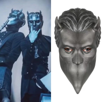 1 ชิ้น, หน้ากากฮาโลวีนหมวกยางธรรมชาติ Unnamed Ghoul Band Ghost Headgear ประสิทธิภาพที่สร้างสรรค์หน้ากากคอสเพลย์ตลก, อุปกรณ์ประกอบฉากการแสดงบนเวที, กิจกรรมอุปกรณ์ประกอบฉากคอสเพลย์, อุปกรณ์ปาร์ตี้, ตกแต่งฮาโลวีน