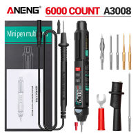 2021A3008 6000 Counts Range Dual Temperature Measurement ACDC Voltage Resistance Tester LCD Digital NCV Multimeter Pen