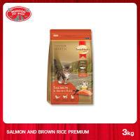 [MANOON] SMARTHEART GOLD Salmon and Brown Rice มีโอ โกล์ด อาหารสำหรับแมว สูตรแซลมอนและข้าวขนาด 3 กิโลกรัม