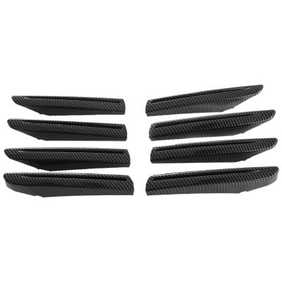 Car Carbon Fiber Style Front Grille Bumper Guard Styling Trim Covers Replacement Accessories Fit for Toyota Land Cruiser LC300 2022 2023