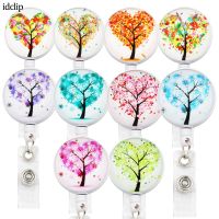 idclip Colors Tree ID Retractable Badge Holder with 360 Alligator Clip Life Retractable Cord ID Badge