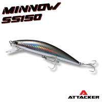 เหยื่อตกปลา ATTACKER รุ่น MINNOW SS150 ขนาด 150 มม. น้ำหนัก 60 กรัม เหยื่อปลอม