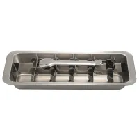 Lever-Style Ice Tray, 2 in 1 Stainless Steel Ice Making Mold and Ice Cracker