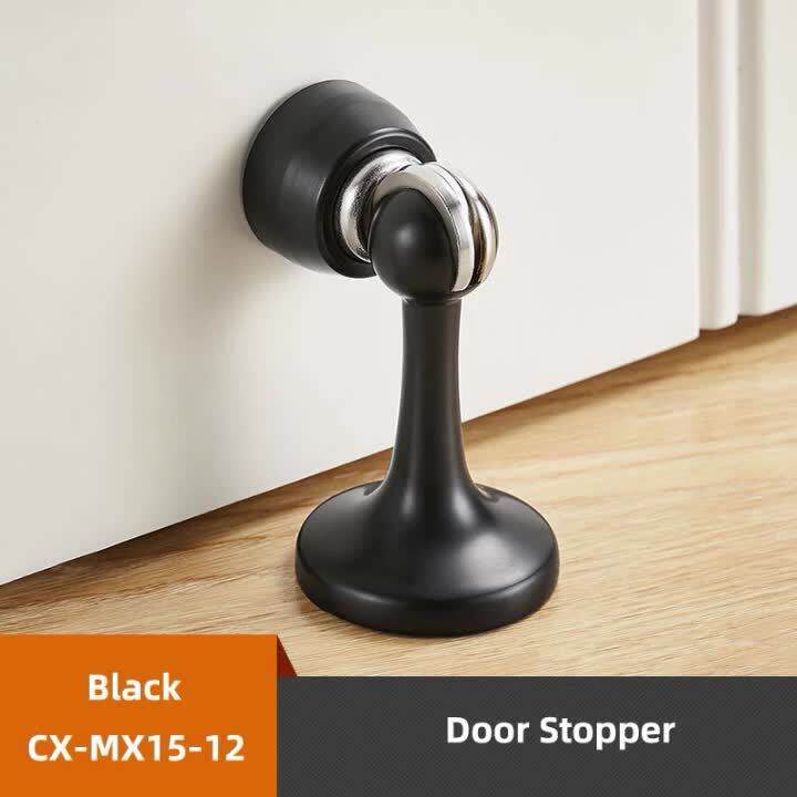 1ชิ้นหนักแม่เหล็ก Doorstop สีดำกันชนประตูที่มีประสิทธิภาพผู้ถือประตู