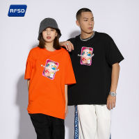 2022 Springsummer New Fashion nd Short-sleeved T-shirt Street Loose Retro European Printing Mens O Neck Harajuku Shirt