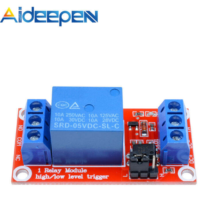 Aideepen 5V1 Relay Module (With Optocoupler Red Board) Single Channel ...