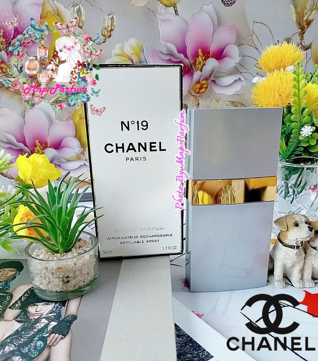 chanel-n-19-eau-de-parfum-refillable-spray-vintage-rare-50-ml-กล่องขาย