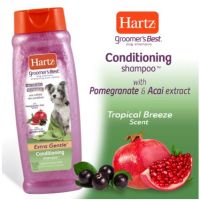 Hartz Shampoo 3 in 1 Conditioning shampoo ขนาด 532 ml.  กลิ่น Tropical Fruit สำหรับสุนัขทุกสภาพผิว