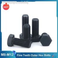 M8 M10 M12 Black Grade 8.8 Fine Thread External Hex Head Screws Fine Teeth Outer Hexagon Bolts DIN933