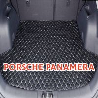 [คลังสินค้าพร้อม] สำหรับ Porsche Panamera ZS Trunk Mats Antiskid Car Cargo Mats PU Leather