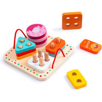 Montessori Toy Wooden Shape Sorter Toy Building Blocks Early Learning Educational Preschool Toys Stacking Puzzle For Children