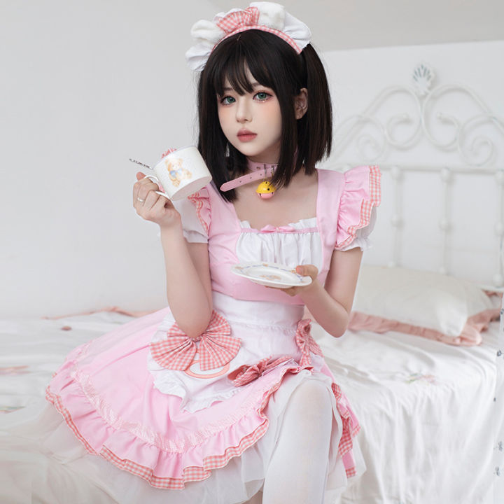 แม่บ้านแมวฮาโลวีน-cosplay-แม่บ้านแมวน่ารักสองมิติ-cos-สาวนุ่ม-lolita-ชุดเดรส