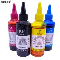 Hot Selling 100ML Edible Ink For Epson Canon HP Brother Inkjet Printed Macarons Cookies Candies Lollipops Coffee Chocolate Icing Image Sheet