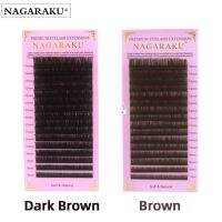 NAGARAKU Brown Eyelash Extension Maquillaje Makeup Individual Eyelashes High Quality Soft Natural Synthetic Mink 16 Lines Cables Converters