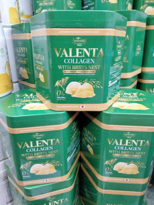 คอลลาเจน-รังนก-valenta-collagen-with-brid-nest-คอลลาเจนสารสกัดนำเข้าจากญี่ปุ่น-ปริมาณ-150-mg