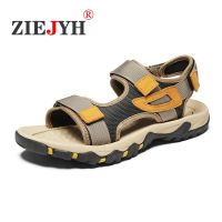 Men 39;s Genuine Leather Sandals Brand Classic Sandal Summer Male Outdoor Casual Lightweight Sandal Fashion Sneakers Big Size 46