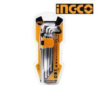 INGCO ชุดประแจแอลหกเหลี่ยม 9 ชิ้น ยาวพิเศษ รุ่น HHK11092 ขนาด 1.5-10 มิลลิเมตร ผลิตจากวัสดุ CR-V