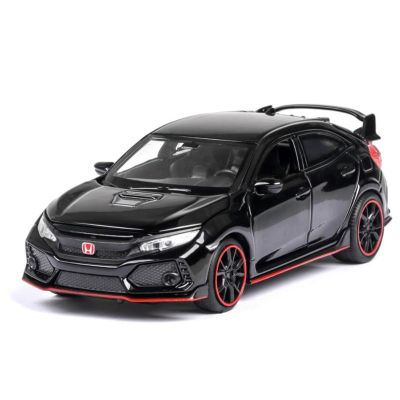 1:32 HONDA CIVIC TYPE-R Diecasts &amp; Toy Vehicles Metal Car Model Sound Light Collection Car Toys For Children Christmas Gift