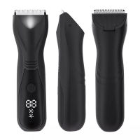 ZZOOI Mens Electric Groin Hair Trimmer Pubic Hair Removal Intimate Areas Body Grooming Clipper Epilator Rechargeable Shaver Razor