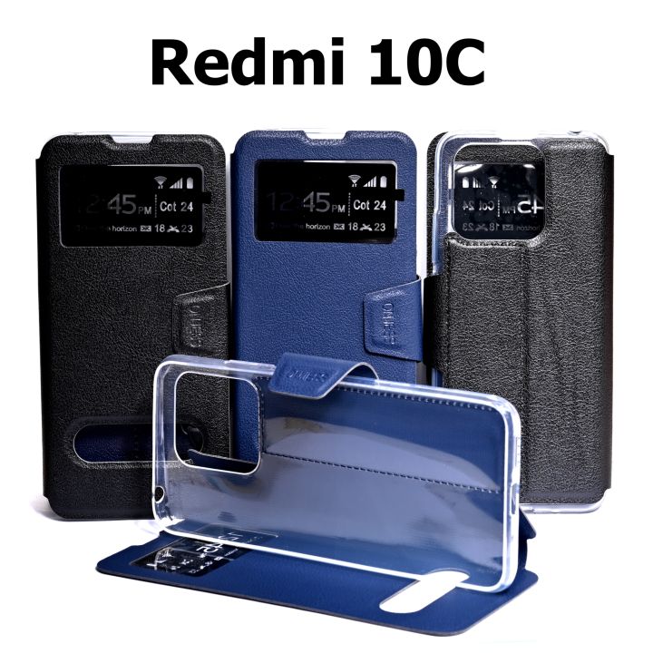 เคส-redmi-10c-เคสฝาพับ-เรดมี-โชว์เบอร์-ตั้งได้