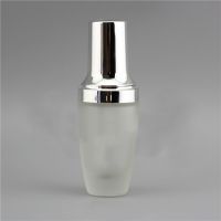 30ML frosted glass bottle silver/gold press pump lotion/emulsion/serum/foundation/moisture essence toner sprayer skin care pack