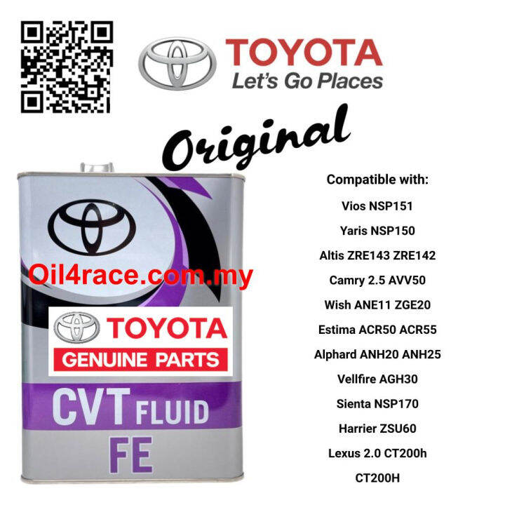 Toyota Genuine CVT Fluid FE Automatic Transmission Fluid Oil - 4L ...